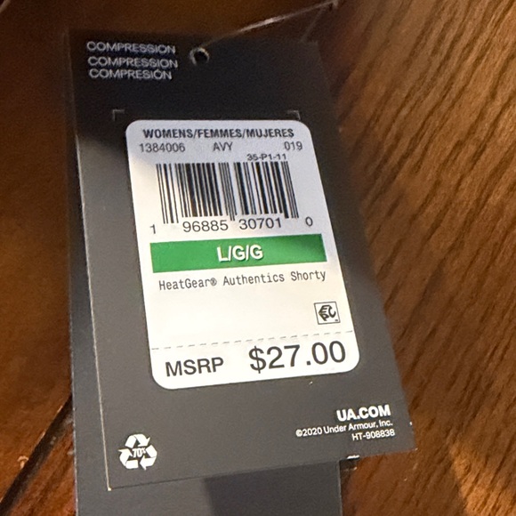 Under Armour Women's Gray Logo Elastic Waist Bike Shorts - Picture 6 of 6